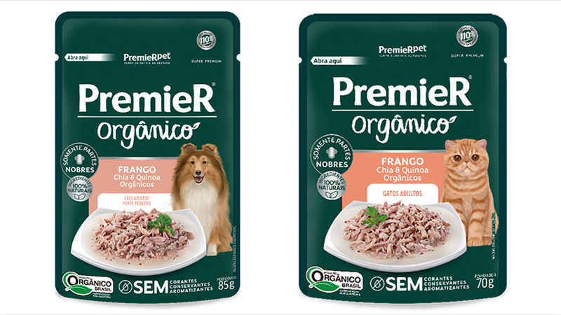 PremieR Orgânico sabor frango, chia & quinoa para cães e gatos adultos 