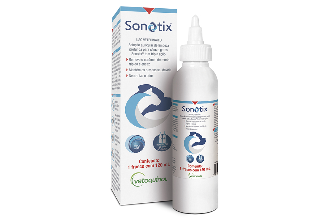 Sonotix, lançamento da Vetoquinol. Créditos: Divulgação Vetoquinol 