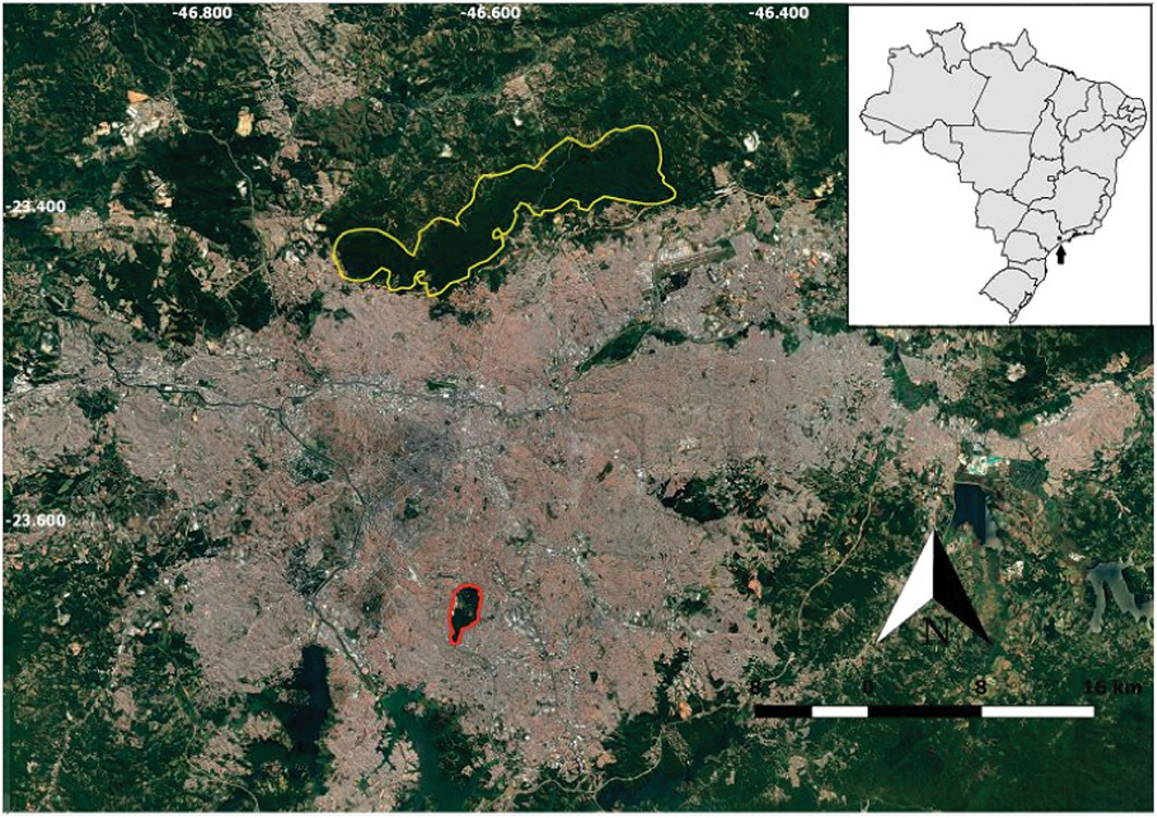 Os dois parques usados na pesquisa: acima, o Parque Estadual da Cantareira e, abaixo, o Parque Estadual das Fontes do Ipiranga 